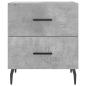 Preview: Nachttisch Betongrau 40x35x47,5 cm Holzwerkstoff