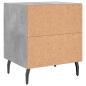 Preview: Nachttisch Betongrau 40x35x47,5 cm Holzwerkstoff