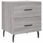 Preview: Nachttisch Grau Sonoma 40x35x47,5 cm Holzwerkstoff