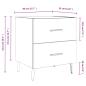 Preview: Nachttisch Grau Sonoma 40x35x47,5 cm Holzwerkstoff