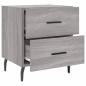 Preview: Nachttisch Grau Sonoma 40x35x47,5 cm Holzwerkstoff