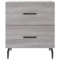 Preview: Nachttisch Grau Sonoma 40x35x47,5 cm Holzwerkstoff