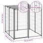 Preview: Hundezwinger Silbern 110x110x110 cm Stahl