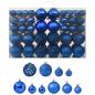 Preview: 100-tlg. Weihnachtskugel-Set Blau