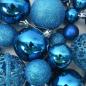 Preview: 100-tlg. Weihnachtskugel-Set Blau