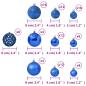 Preview: 100-tlg. Weihnachtskugel-Set Blau