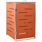 Preview: Mülltonnenbox für 1 Tonne 69x77,5x112,5 cm Edelstahl