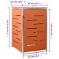 Preview: Mülltonnenbox für 1 Tonne 69x77,5x112,5 cm Edelstahl