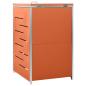 Preview: Mülltonnenbox für 1 Tonne 69x77,5x115 cm Edelstahl