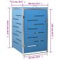 Preview: Mülltonnenbox für 1 Tonne 69x77,5x112,5 cm Edelstahl