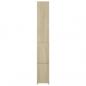 Preview: Badschrank Sonoma-Eiche 25x26,5x170 cm Holzwerkstoff