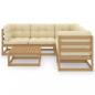 Preview: 6-tlg. Garten-Lounge-Set mit Kissen Kiefer Massivholz