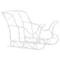 Preview: Weihnachtsdekoration Rentiere & Schlitten 280x28x55 cm Acryl