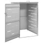 Preview: Mülltonnenbox für 1 Tonne 69x77,5x112,5 cm Edelstahl