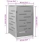 Preview: Mülltonnenbox für 1 Tonne 69x77,5x112,5 cm Edelstahl
