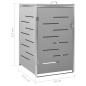 Preview: Mülltonnenbox für 1 Tonne 69x77,5x115 cm Edelstahl