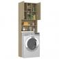Preview: Waschmaschinenschrank Sonoma-Eiche 64x25,5x190 cm