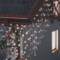 Preview: Lichtervorhang LED Eiszapfen 10 m 400 LED Warmweiß 8 Funktionen