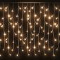 Preview: Lichtervorhang LED Eiszapfen 10 m 400 LED Warmweiß 8 Funktionen