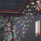Preview: Lichtervorhang LED Eiszapfen 10 m 400 LED Bunt 8 Funktionen