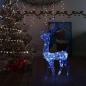 Preview: ARDEBO.de - LED-Rentier Acryl Weihnachtsdekoration 140 LEDs 120 cm Blau