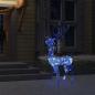 Preview: LED-Rentier Acryl Weihnachtsdekoration 140 LEDs 120 cm Blau