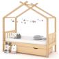 Preview: ARDEBO.de - Kinderbett mit Schublade Massivholz Kiefer 80x160 cm