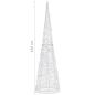 Preview: ARDEBO.de - LED-Kegel Acryl Weihnachtsdeko Pyramide Bunt 120 cm
