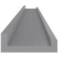 Preview: Wandregale 2 Stk. Grau 100x9x3 cm