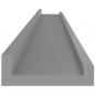 Preview: Wandregale 4 Stk. Grau 100x9x3 cm