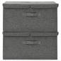Preview: Aufbewahrungsboxen 2 Stk. Stoff 50x30x25 cm Anthrazit