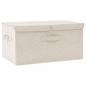 Preview: Aufbewahrungsbox Stoff 50x30x25 cm Creme