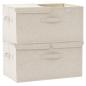 Preview: Aufbewahrungsboxen 2 Stk. Stoff 50x30x25 cm Creme
