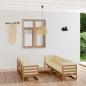 Preview: ARDEBO.de - 8-tlg. Garten-Lounge-Set mit Kissen Kiefer Massivholz