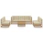 Preview: 8-tlg. Garten-Lounge-Set mit Kissen Kiefer Massivholz