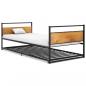 Preview: ARDEBO.de - Ausziehbett Schwarz Metall 90x200 cm