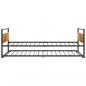 Preview: Ausziehbett Schwarz Metall 90x200 cm