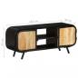 Preview: TV-Schrank 110x30x45 cm Raues Mangoholz