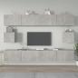 Preview: ARDEBO.de - 6-tlg. TV-Schrank-Set Betongrau Holzwerkstoff