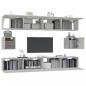 Preview: 6-tlg. TV-Schrank-Set Betongrau Holzwerkstoff