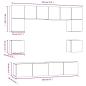 Preview: 8-tlg. TV-Schrank-Set Betongrau Holzwerkstoff