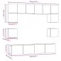 Preview: 8-tlg. TV-Schrank-Set Betongrau Holzwerkstoff