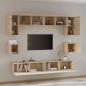 Preview: 8-tlg. TV-Schrank-Set Sonoma-Eiche Holzwerkstoff