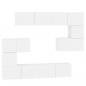 Preview: TV-Wandschrank Weiß Holzwerkstoff