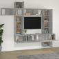 Preview: 9-tlg. TV-Schrank-Set Betongrau Holzwerkstoff