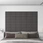 Preview: ARDEBO.de - Wandpaneele 12 Stk. Grau 30x15 cm Kunstleder 0,54 m²