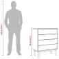 Preview: Schubladenschrank OTTA 76,5x39,5x90 cm Massivholz