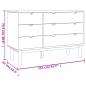 Preview: Schubladenschrank OTTA Braun & Grau 111x43x73,5 cm Massivholz
