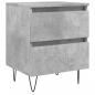 Preview: Nachttisch Betongrau 40x35x50 cm Holzwerkstoff
