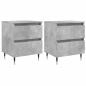 Preview: Nachttische 2 Stk. Betongrau 40x35x50 cm Holzwerkstoff